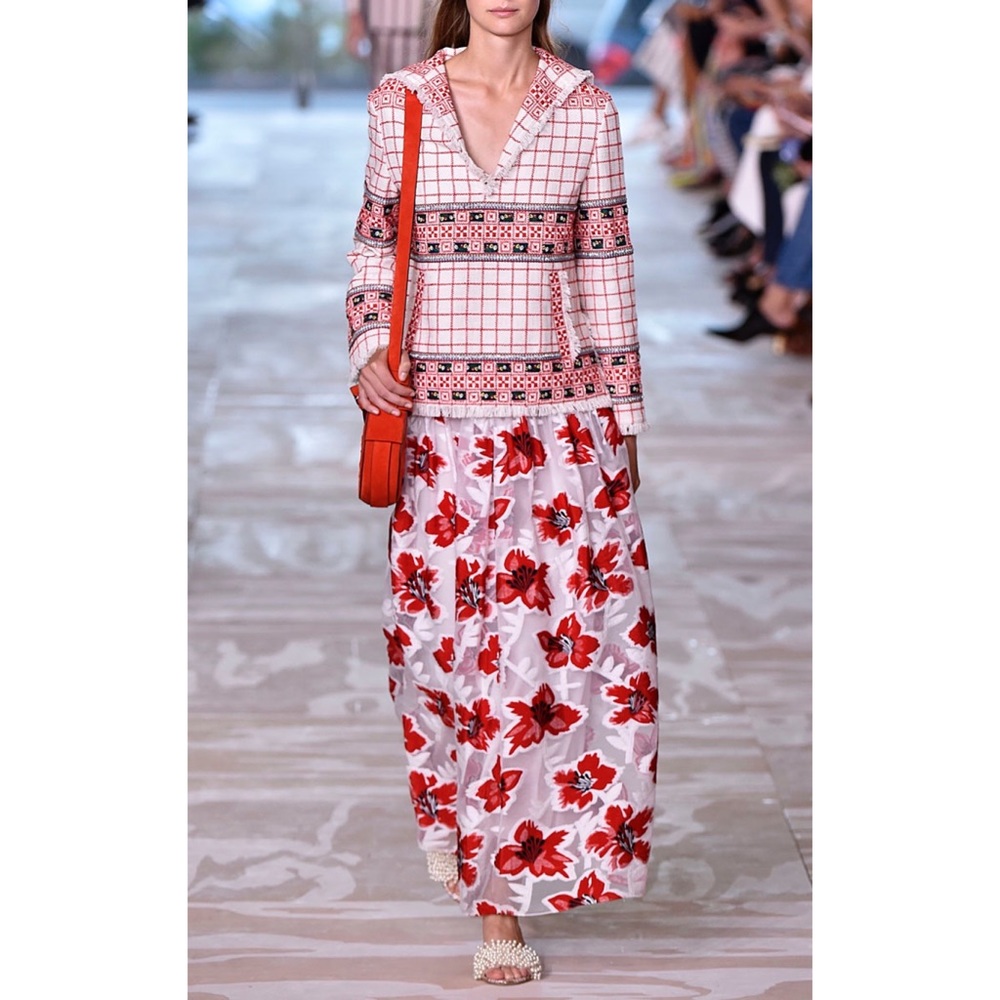 LIKE NEW Tory Burch Barrington Floral Maxi Skirt 2